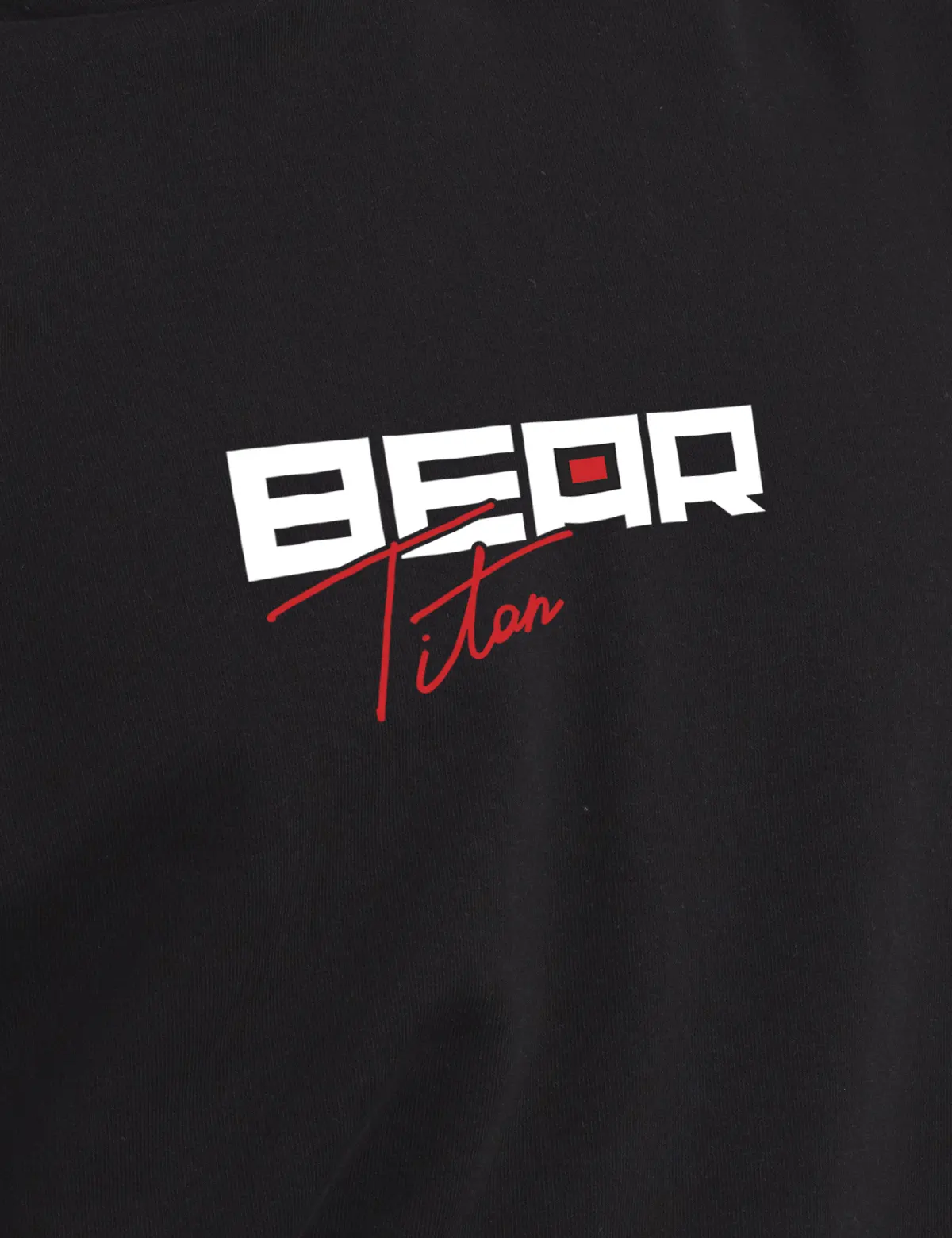 "Bear Titan" Худи мужское черное оверсайз 